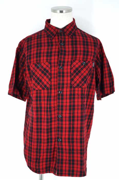 STUSSY （ステューシー） 半袖チェック柄ボタンシャツ メンズ トップス