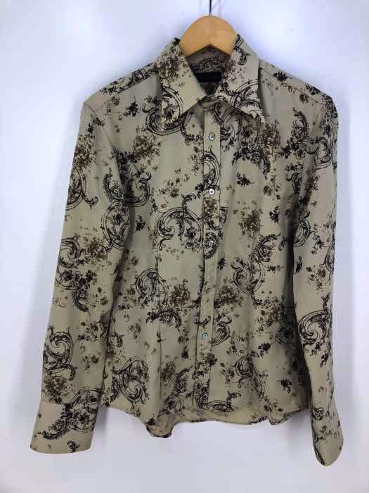 MORGAN HOMME(モルガンオム) フェイクスウェード総柄シャツ メンズ トップス