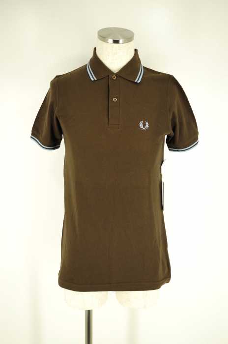 FRED PERRY (フレッドペリー) ラインカラー鹿の子半袖ポロシャツ メンズ トップス