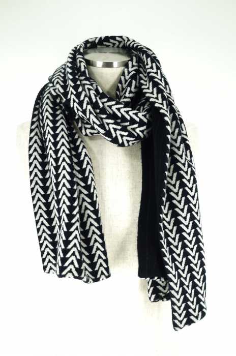 lot holon （ロットホロン） 総柄ウールマフラー メンズ ファッション雑貨