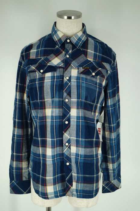 G-STAR RAW (ジースターロー) チェックウエスタンシャツ メンズ トップス