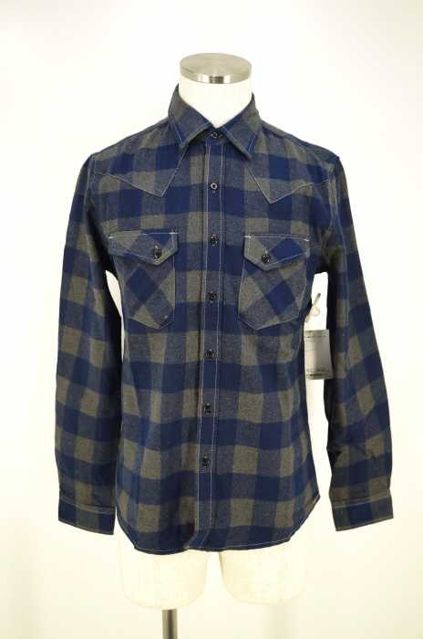 black on TETE HOMME (ブラック オン テットオム) チェック柄ウェスタンネルシャツ メンズ トップス