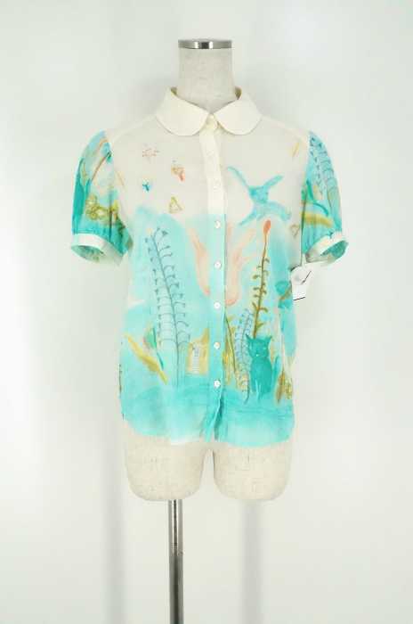 TSUMORI CHISATO （ツモリチサト） 16SS 総柄丸襟ブラウス レディース トップス