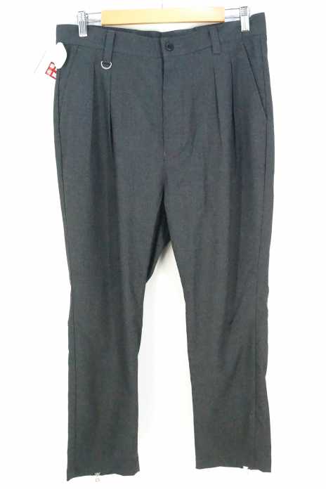 uniform experiment（ユニフォームエクスペリメント） HEM ZIP 2タック 裾ジップ ririジップ ワイドテーパードスラックスパンツ メンズ パンツ