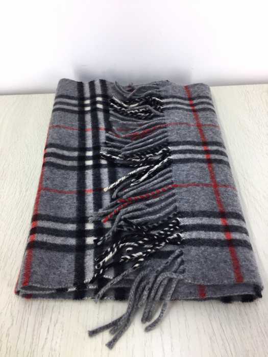 BURBERRYS（バーバリーズ） チェック柄カシミヤマフラー メンズ ファッション雑貨