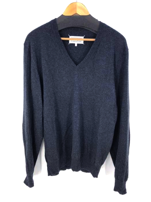 Maison Margiela（メゾンマルジェラ） 14 スウェードエルボーパッチVネックニット メンズ トップス