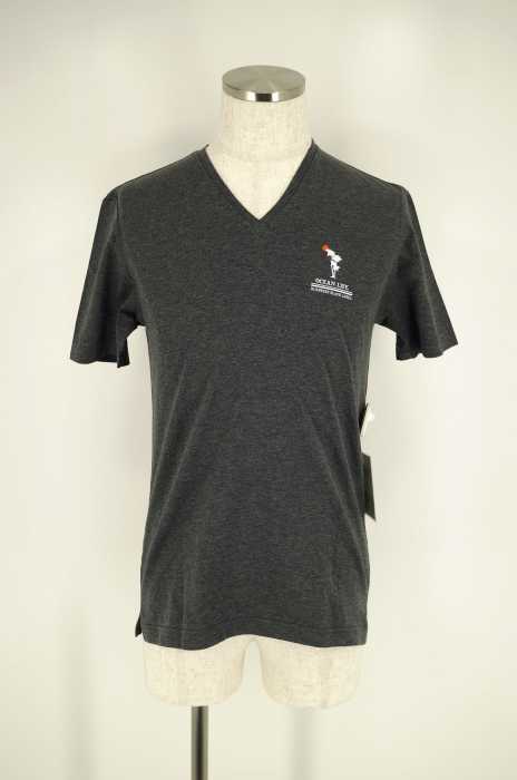 BURBERRY BLACK LABEL （バーバリーブラックレーベル） VネックオーシャンプリントTシャツ メンズ トップス