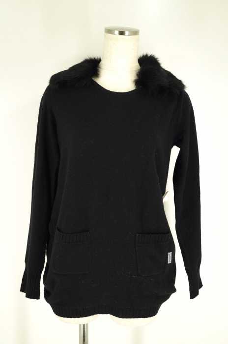 LANVIN SPORTS(ラバンスポーツ) ラビットファー付きロングウールニット レディース トップス