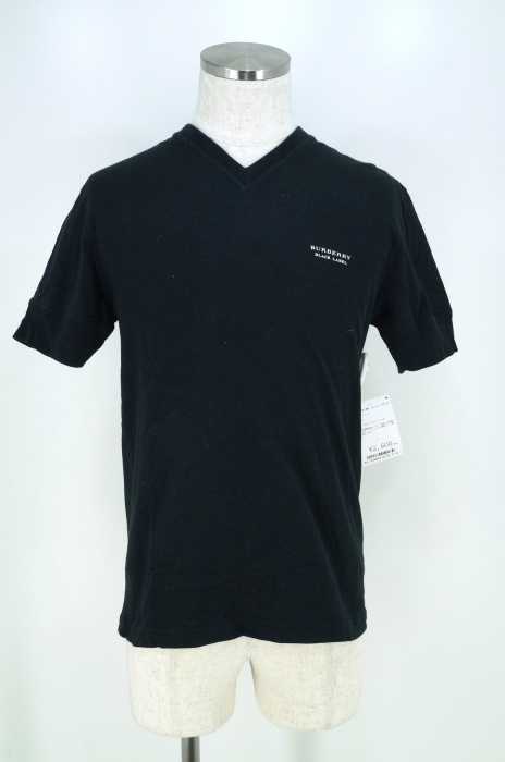 BURBERRY BLACK LABEL (バーバリーブラックレーベル) ロゴ入りVネックTシャツ メンズ トップス