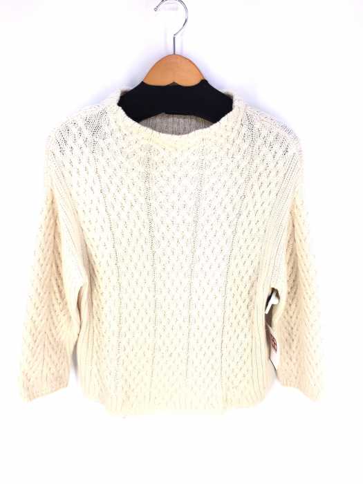 ZARA KNIT（ザラニット） モックネック　ケーブルニット レディース トップス