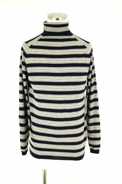 John Smedley ジョンスメドレー タートルネックボーダー柄トップ メンズ トップス ブランド古着買取販売バズストア