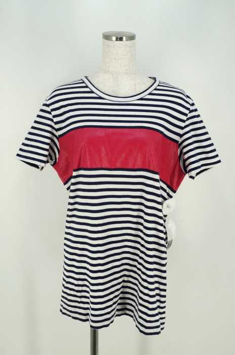 Acne (アクネ) ボーダー柄 プリント半袖カットソー レディース トップス