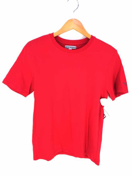 EMPORIO ARMANI （エンポリオアルマーニ） スリーブ ロゴ プリント クルーネック Tシャツ メンズ トップス