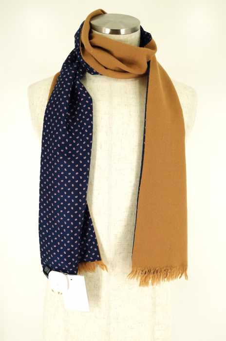 stefanobigi × BARNEYS NEWYORK (ステファノ ビジ×バーニーズ ニューヨーク) 生地切り替えマフラー メンズ ファッション雑貨