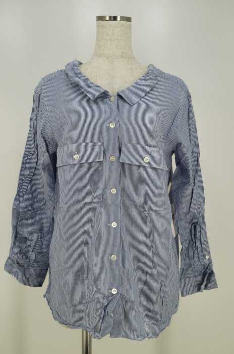 SACRA for ships (サクラ フォー シップス) ストライプボタンシャツ レディース トップス