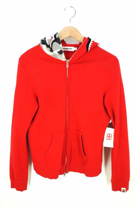 A BATHING APE (アベイシングエイプ) SHARK FULL ZIP HOODIE シャークジップアップパーカー レディース トップス