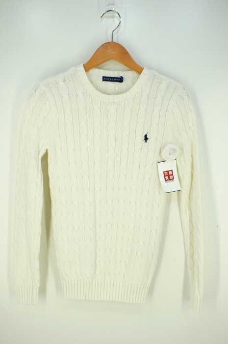 RALPH LAUREN (ラルフローレン) ワンポイント刺繍コットンニットセーター メンズ トップス
