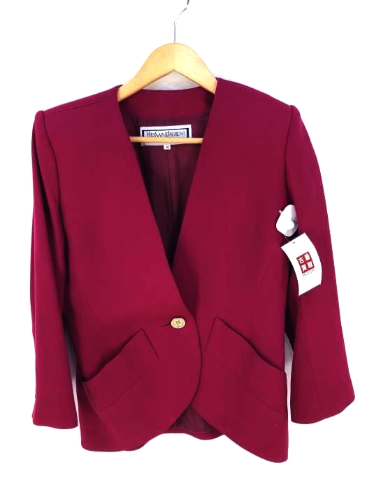 Yves Saint Laurent（イヴサンローラン） ノーカラージャケット レディース セットアップ