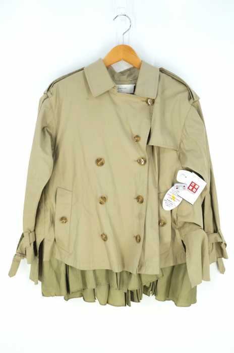 REKISAMI（レキサミ） 裾プリーツショートトレンチコート レディース アウター
