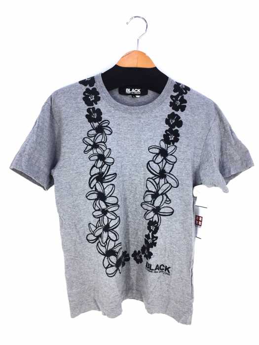 BLACK COMME des GARCONS (ブラックコムデギャルソン) AD2009 花柄アートプリントTシャツ メンズ トップス
