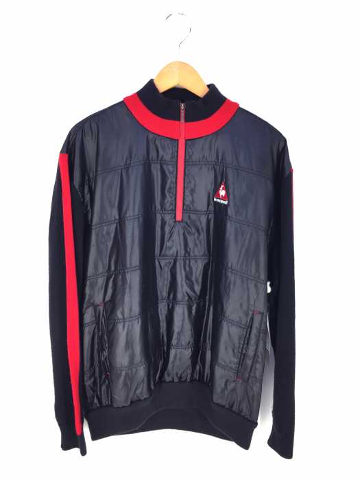 le coq sportif （ルコック スポルティフ） ニット切替ブルゾン　ハーフジップ メンズ アウター