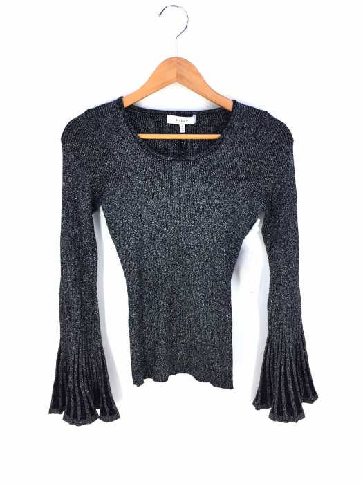 MILLY(ミリー) METALLIC FLARE SLEEVE SWEATER レディース トップス