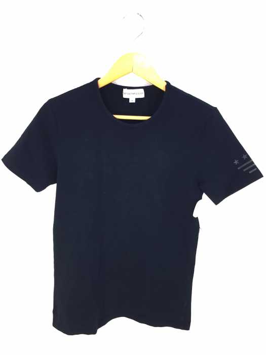 EMPORIO ARMANI (エンポリオアルマーニ) スリーブ ロゴ プリント クルーネック Tシャツ メンズ トップス