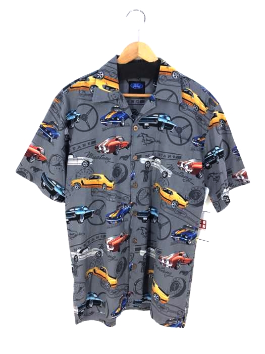 USED古着（ユーズドフルギ） ford  クラシックカープリントオープンカラーシャツ メンズ トップス