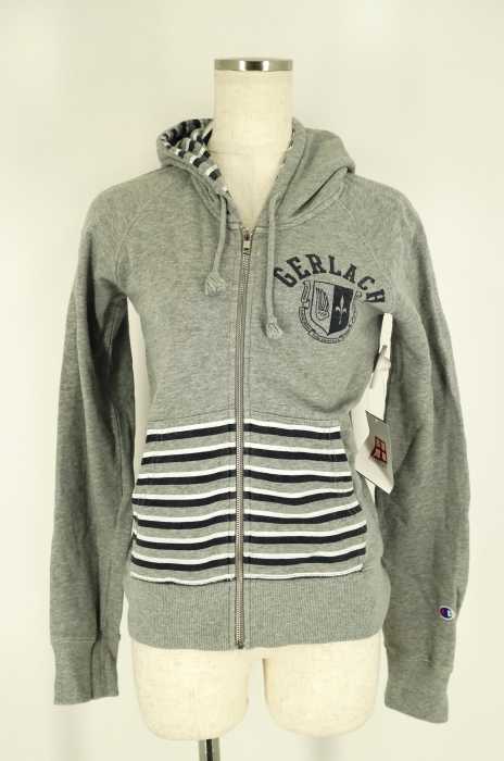 Champion （チャンピオン） ボーダー切替ジップアップパーカー レディース トップス