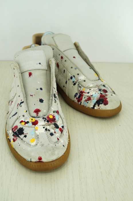 Martin Margiela(マルタンマルジェラ) 22 ペイント加工 ジャーマントレーナー スニーカー メンズ シューズ