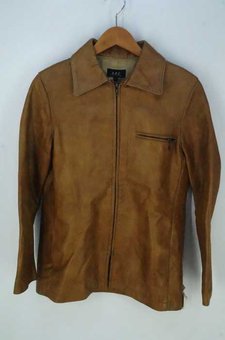A.P.C. （アーペーセー） MADE IN FRANCE フランス製 ジップアップカウレザージャケット ririジップ レディース アウター