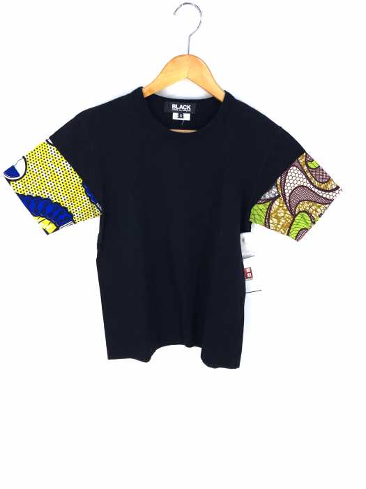 BLACK COMME des GARCONS (ブラックコムデギャルソン) AD2014 袖切替 クルーネックカットソー レディース トップス