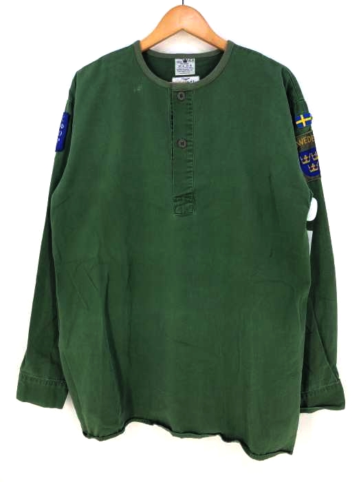 USED古着（ユーズドフルギ） 1993 スウェーデン軍 ヘンリーネックスリーピングシャツ メンズ トップス