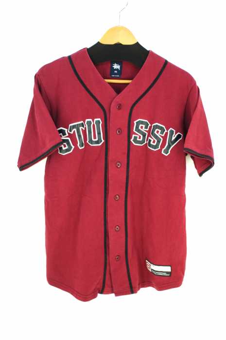 Stussy ステューシー ノーカラー ベースボールシャツ メンズ トップス ブランド古着買取販売バズストア