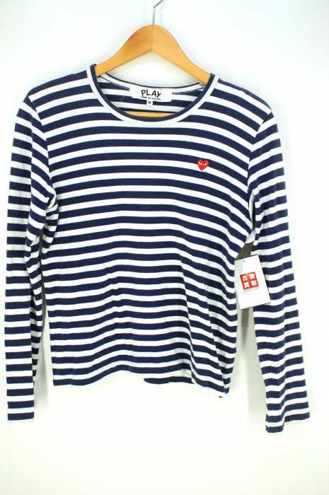 PLAY COMME des GARCONS (プレイコムデギャルソン) ワンポイントボーダーカットソー メンズ トップス