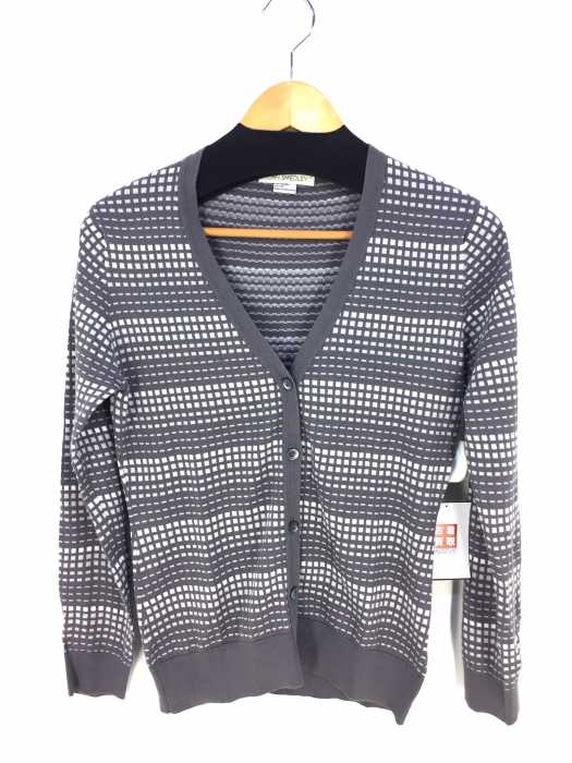 JOHN SMEDLEY（ジョンスメドレー） デザインチェック　コットンカーディガン レディース トップス