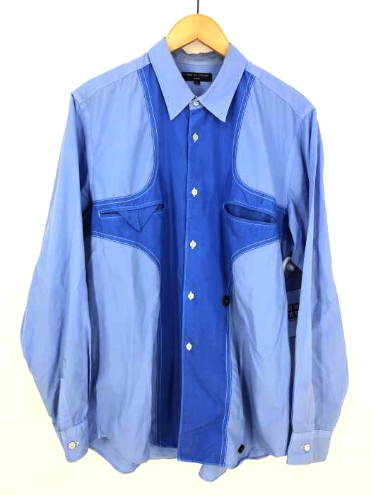 COMME des GARCONS HOMME（コムデギャルソンオム） AD2005 製品染め 切替シャツ メンズ トップス