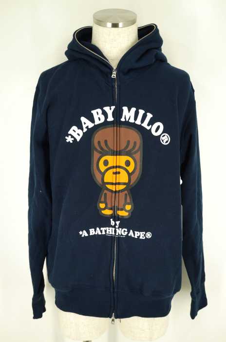 A BATHING APE （アベイシングエイプ） プリントフルジップスウェットパーカー メンズ トップス