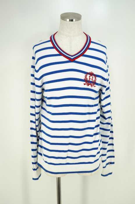 TOMMY HILFIGER (トミーヒルフィガー) ボーダー柄ニットトップス メンズ トップス