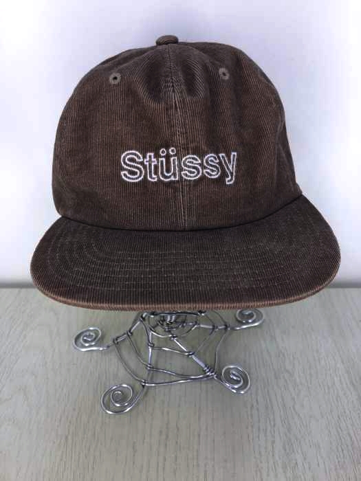 Stussy(ステューシー) ロゴ刺繍コーデュロイ6パネルキャップ メンズ 帽子