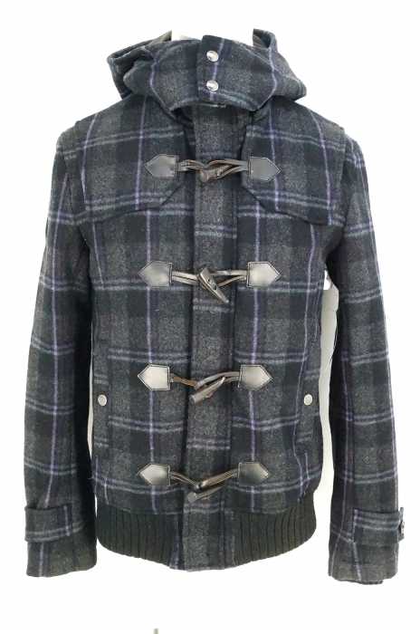 MEN'S BIGI （メンズビギ） チェック柄ウールダッフルコート メンズ アウター