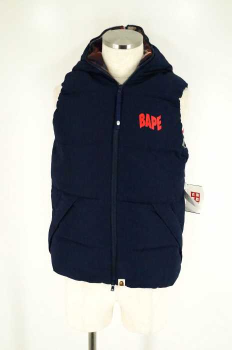 A BATHING APE （アベイシングエイプ） ダブルジップダウンベスト メンズ アウター