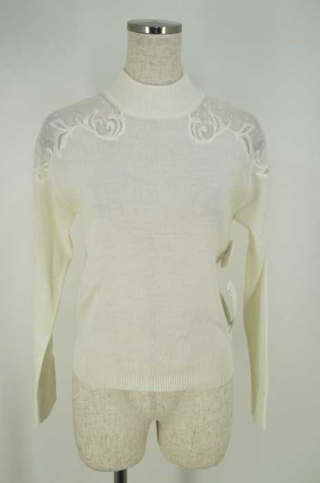 LADYMADE （レディメイド） レース切替モックネックニットトップス レディース トップス