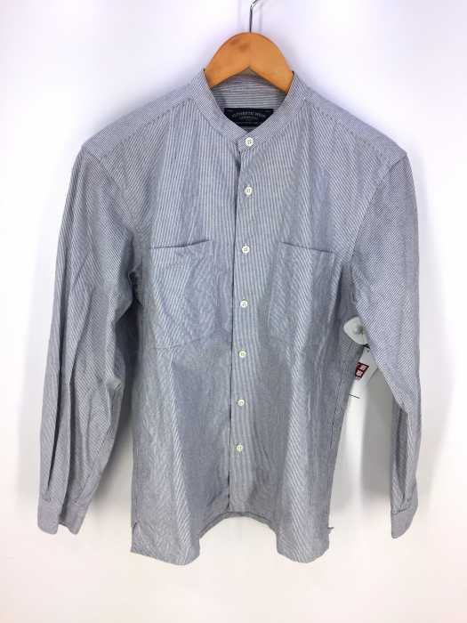 UNITED ARROWS green label relaxing (ユナイテッドアローズグリーンレーベルリラクシング) バンドカラーストライプ柄シャツ メンズ トップス