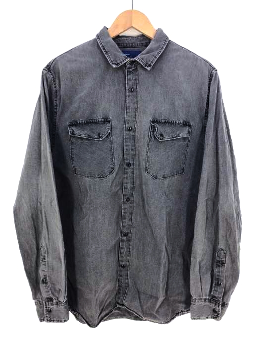 ZARA MAN(ザラマン) スナップボタン デニムシャツ メンズ トップス