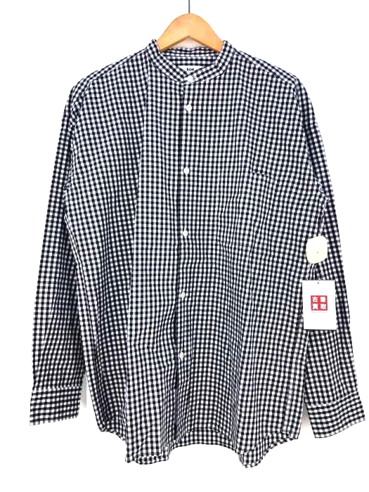 KOE（コエ） バンドカラーシャツ ギンガムチェック DROP メンズ トップス