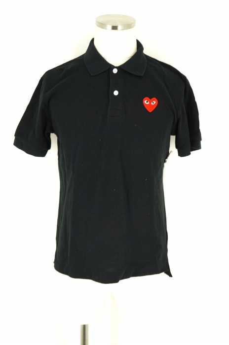 PLAY COMME des GARCONS （プレイコムデギャルソン） AD2014 ロゴワッペン半袖ポロシャツ メンズ トップス