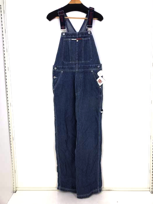 tommy jeans（トミージーンズ） ショルダーロゴ刺繍デニムオーバーオール レディース オールインワン
