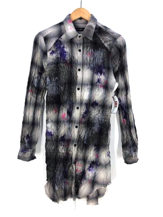 CIVARIZE(シヴァーライズ) ペンキ散らし加工チェックシャツ メンズ トップス