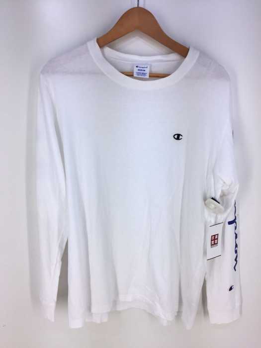 Champion for tk.TAKEO KIKUCHI(チャンピオンフォーティーケータケオキクチ) 袖ロゴプリントロングTシャツ メンズ トップス